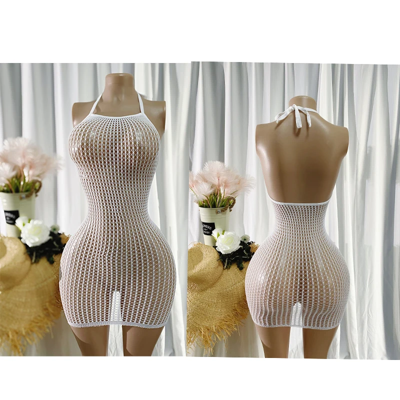 1 Stück Sexy Damen Netzkleid Ohne Bikini Ausgeschnittenes 2