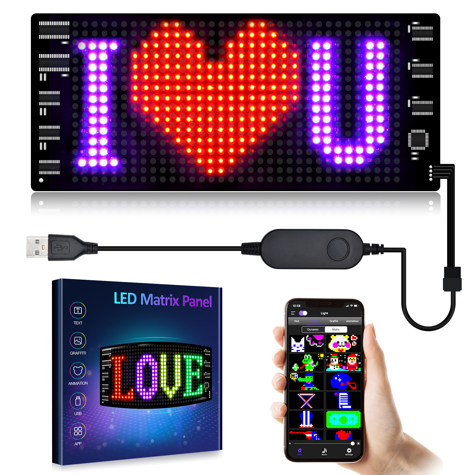 Programmable LED Display Sign for Cars