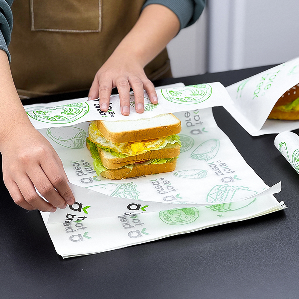 Printed Biodegradable PE Coated Food Wrapping Paper Waterproof