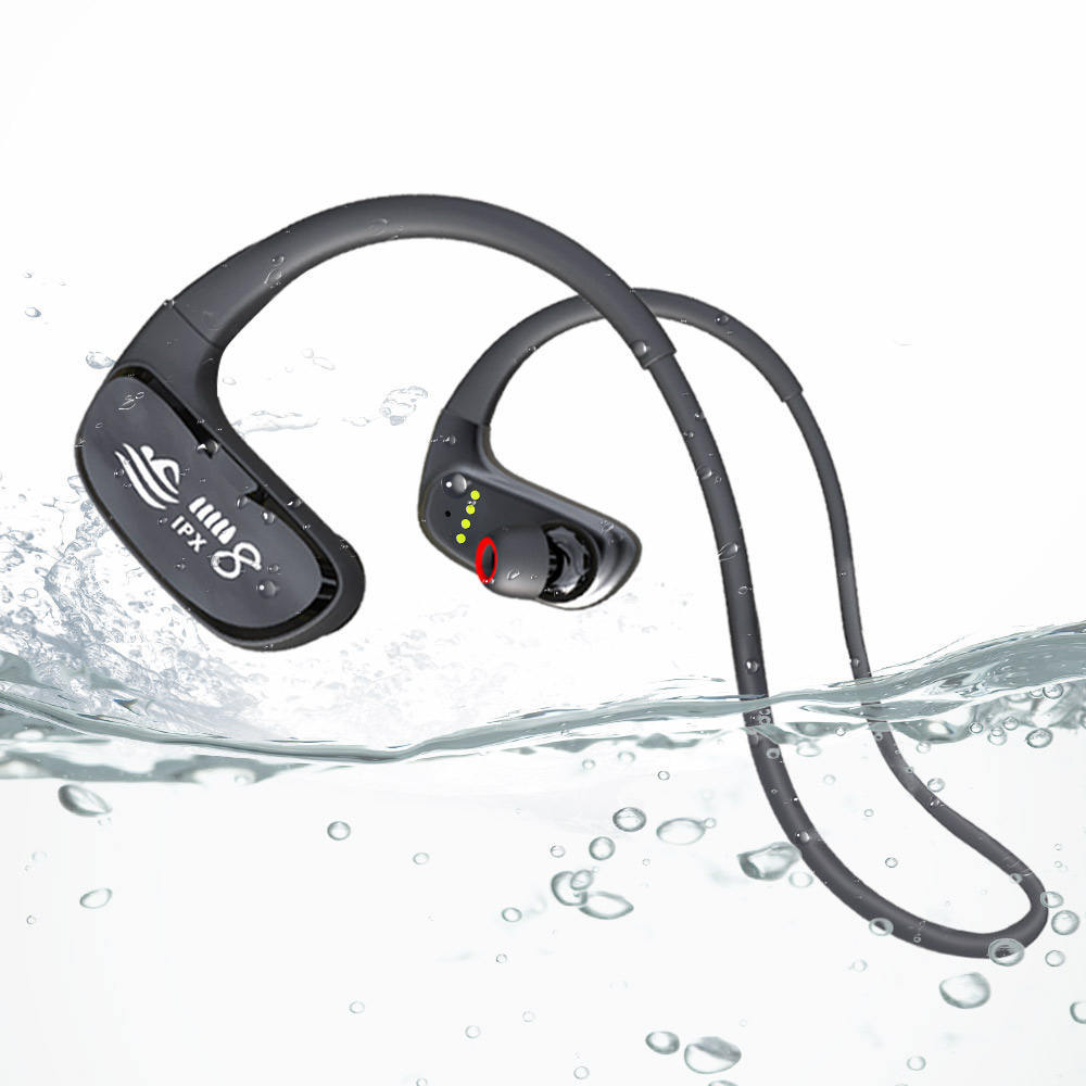 Bone Conduction Headphones IPX8 Waterproof Swimming Open Ear