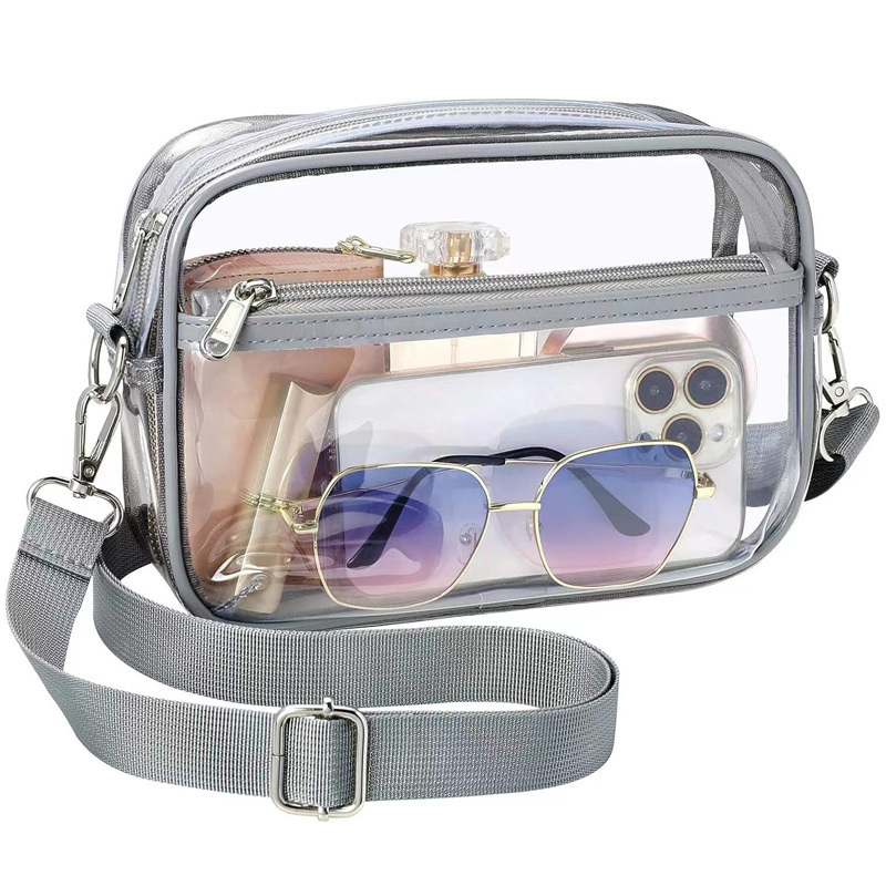 Clear Crossbody Bag Transparent See Through Vinyl Stadium