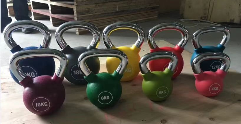 Color PU Coated Cast Iron Adjustable Kettlebell With 3