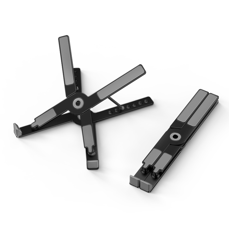 Aluminum Foldable 360 Rotatable Laptop Stand With Monitor