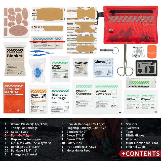 Compact Waterproof First Aid Kit Ultralight 2