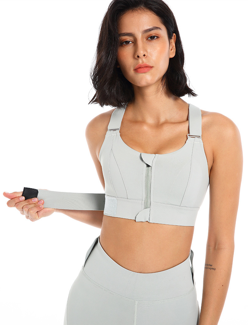 Women's High Impact Sports Bra with Zipper 4