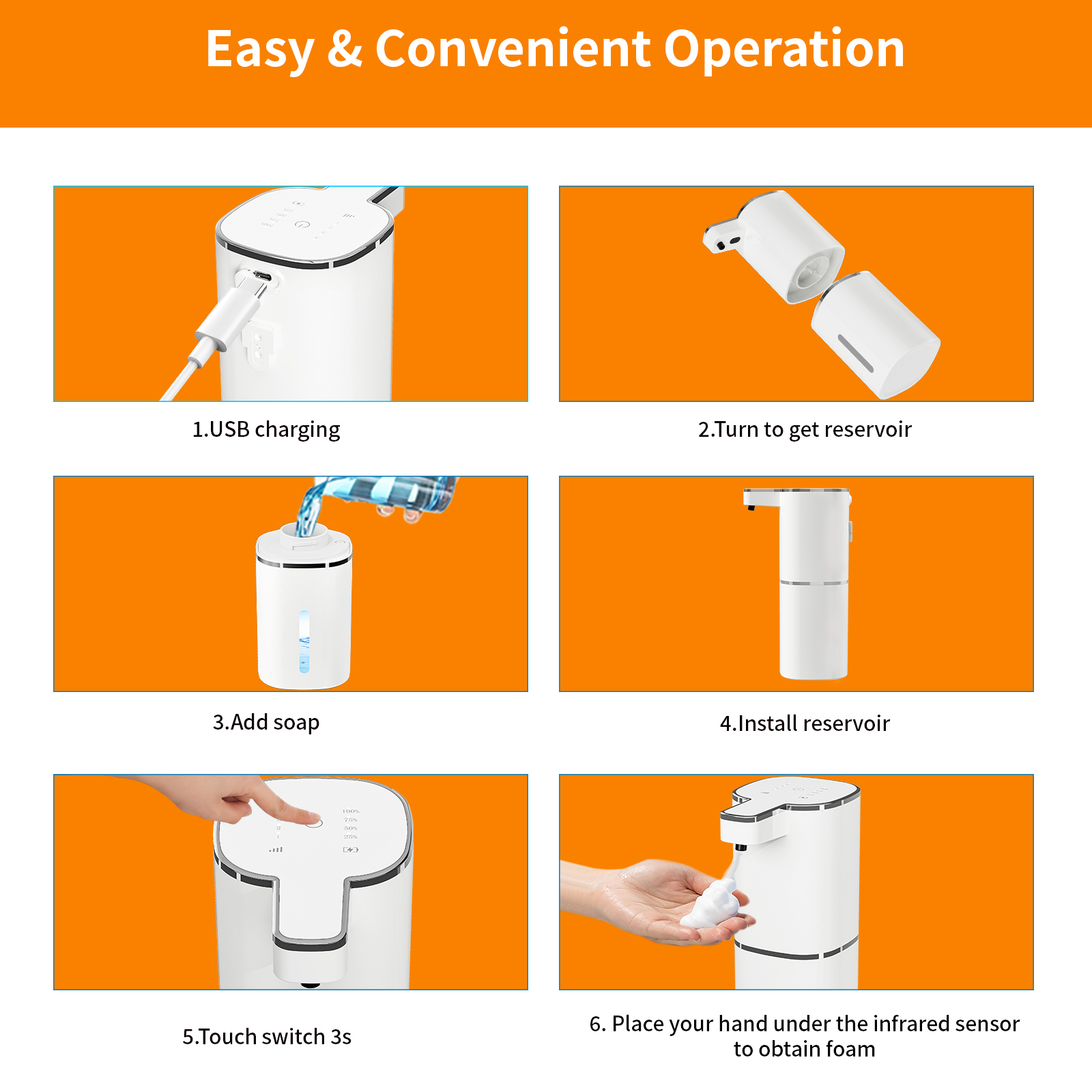 M19 Arrival Automatic Soap Dispenser Touchless Foaming Dispensers 2