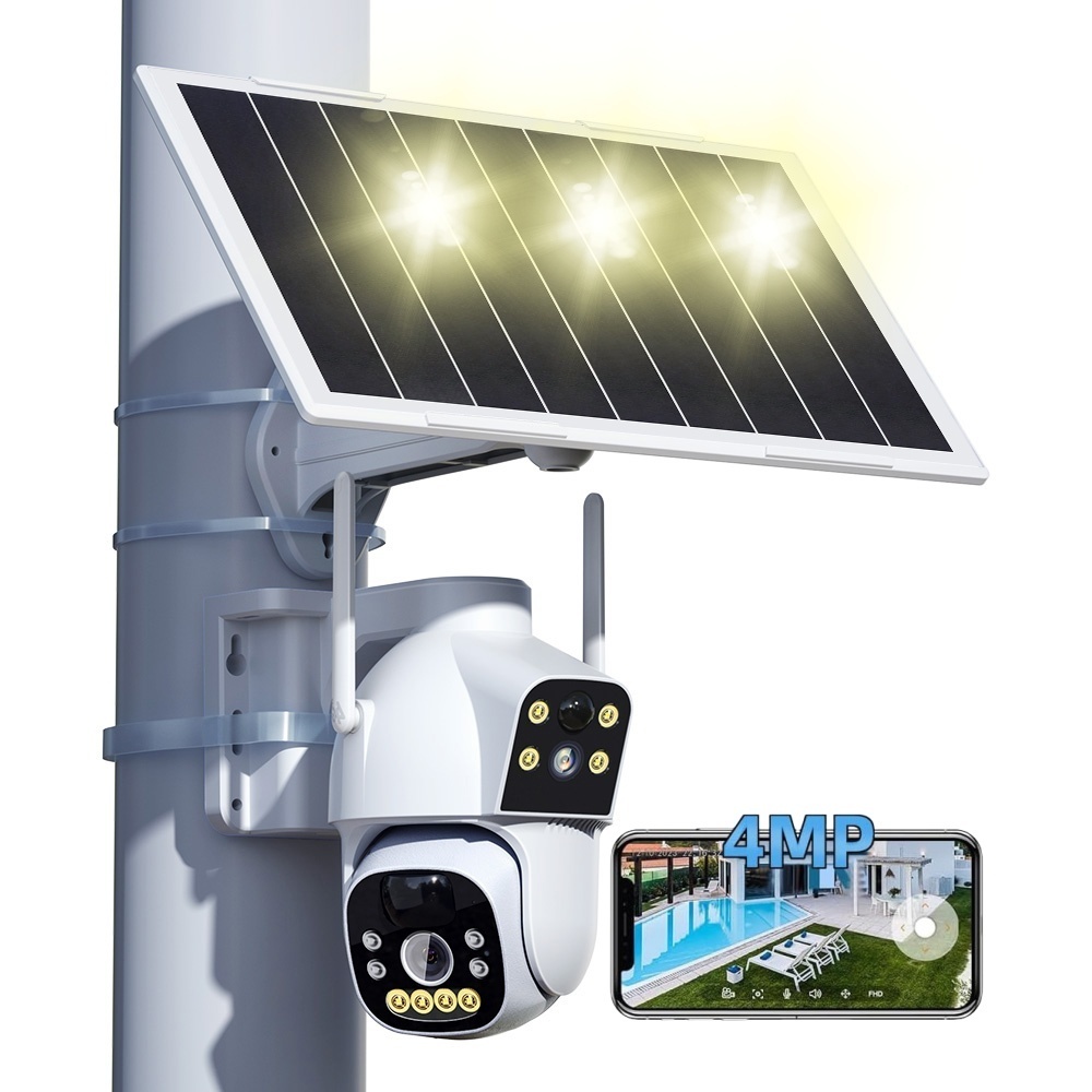 Dual-Lens Outdoor Solar PTZ Camera