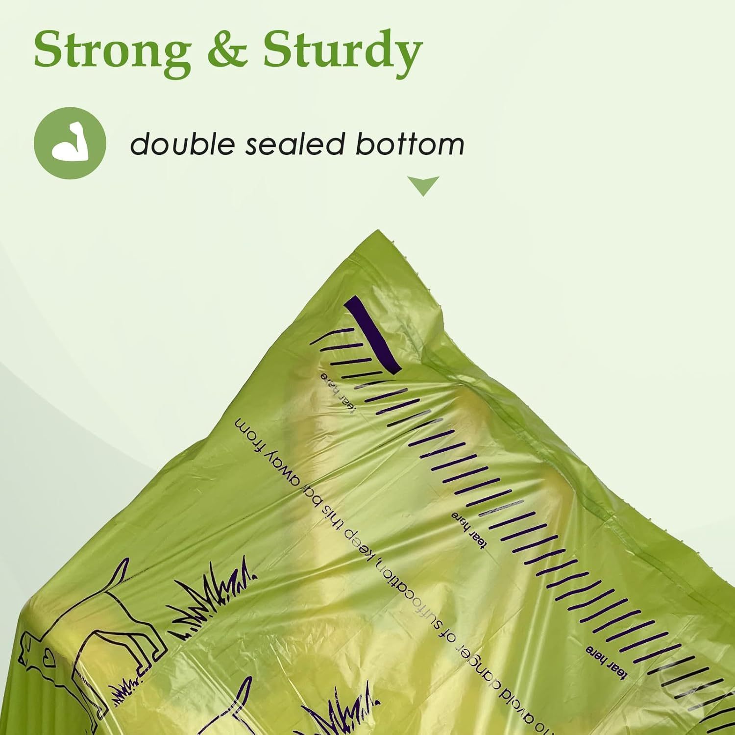 Leak-Proof Lavender Scented Dog Poop Bags 2