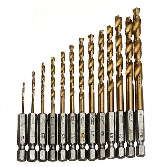 Wind Batch Hex Shank Twist Drill Bit Titanium