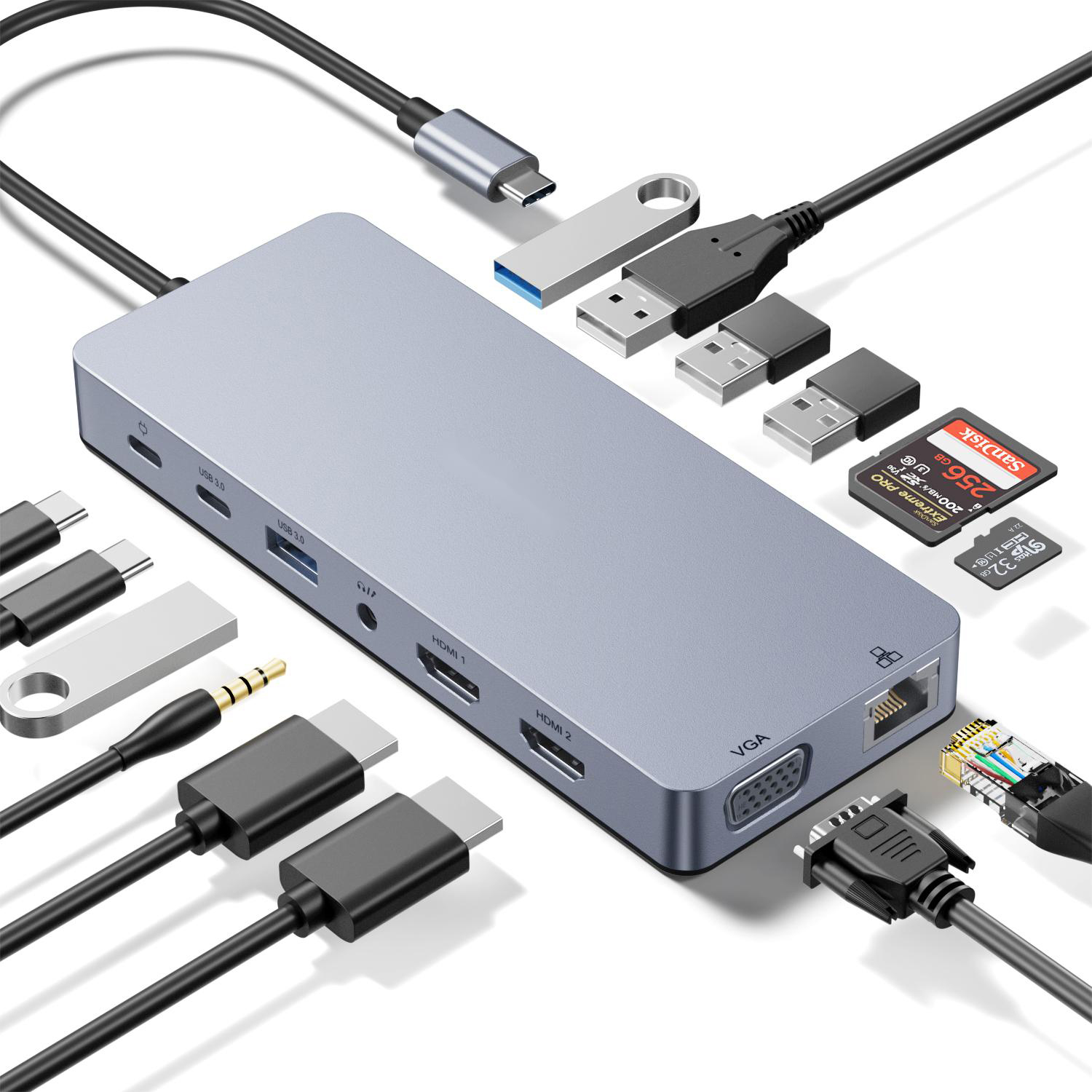 14-in-1 USB-C Docking Station with 100W PD