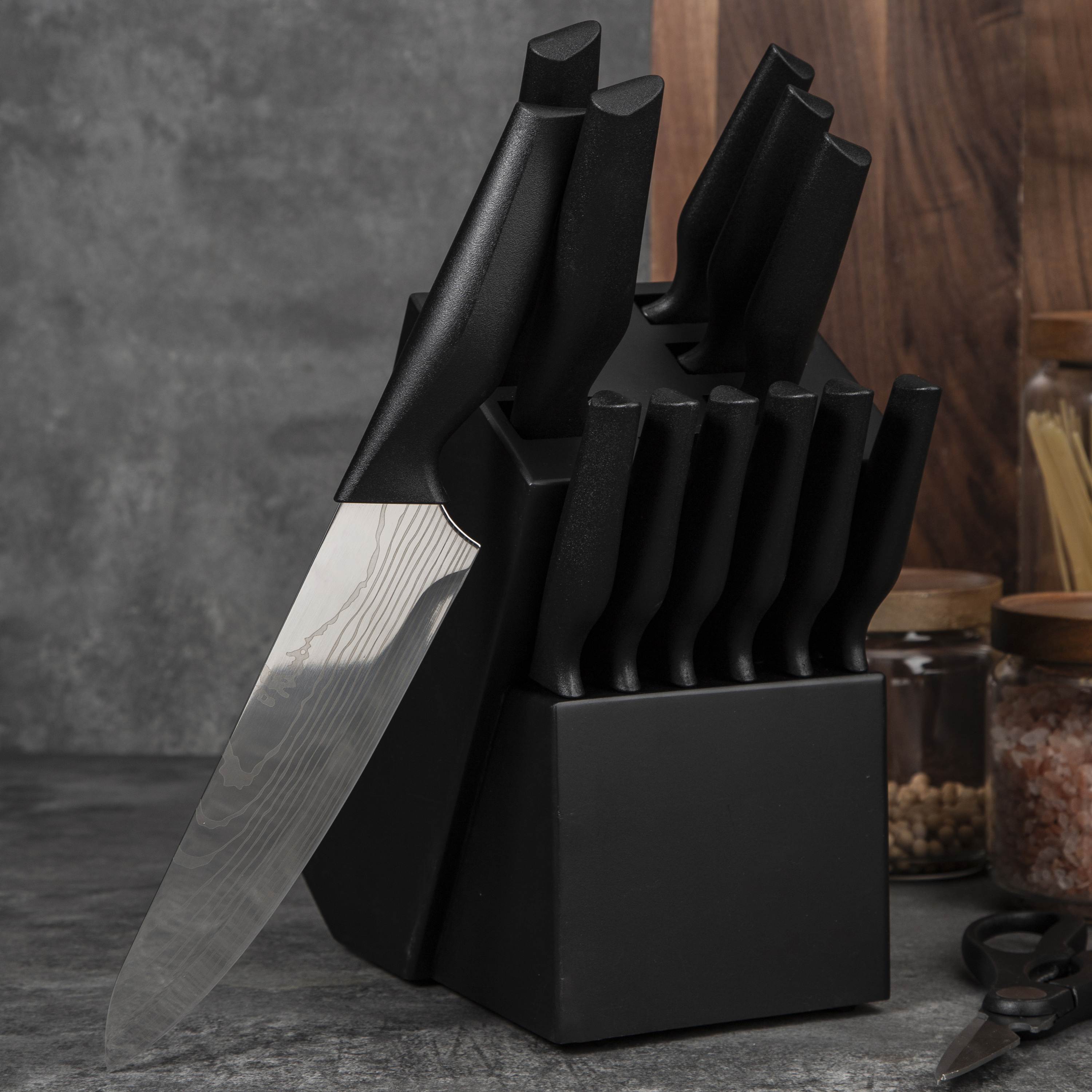 Professional 14-Piece Stainless Steel Kitchen Knife Set Ambidextrous
