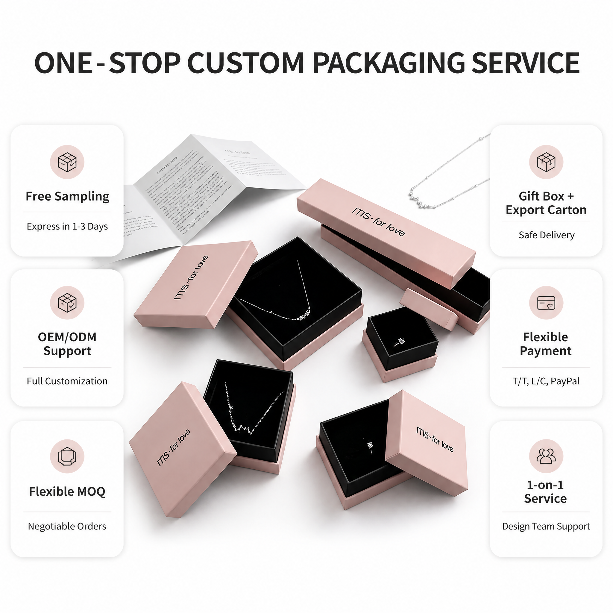 Pink Eco-Friendly Paper Ring Gift Box 2