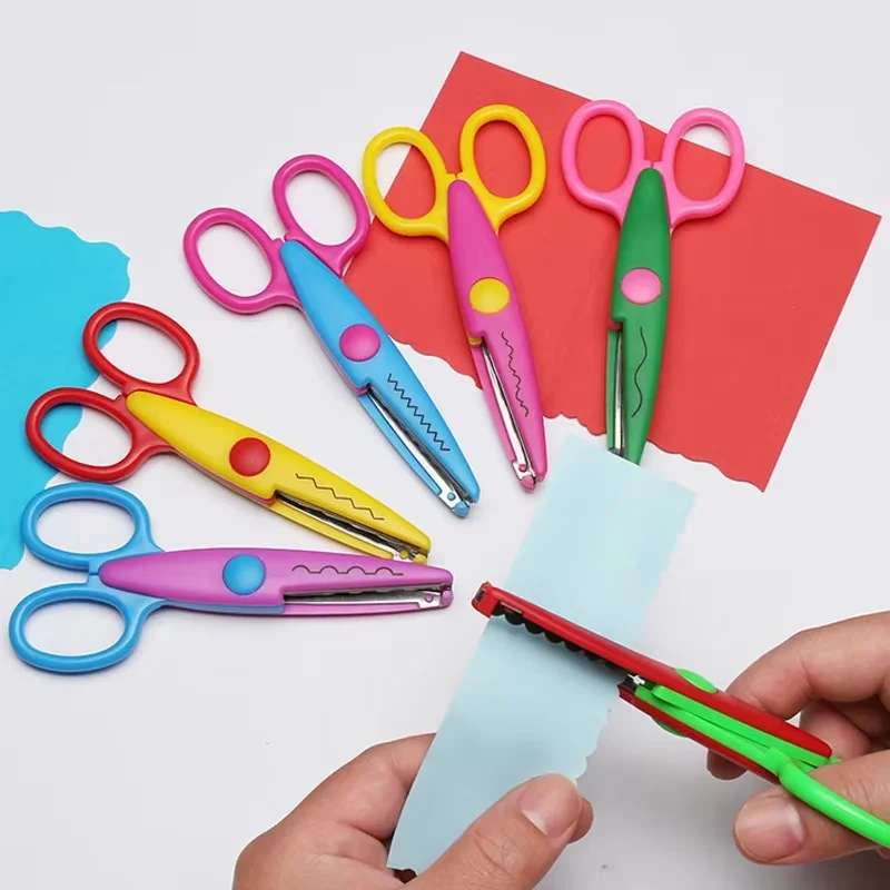 6 Stück Wellenschere Papierschneider DIY-Handwerkzeug Papierbasteln Kawaii-Karten- und