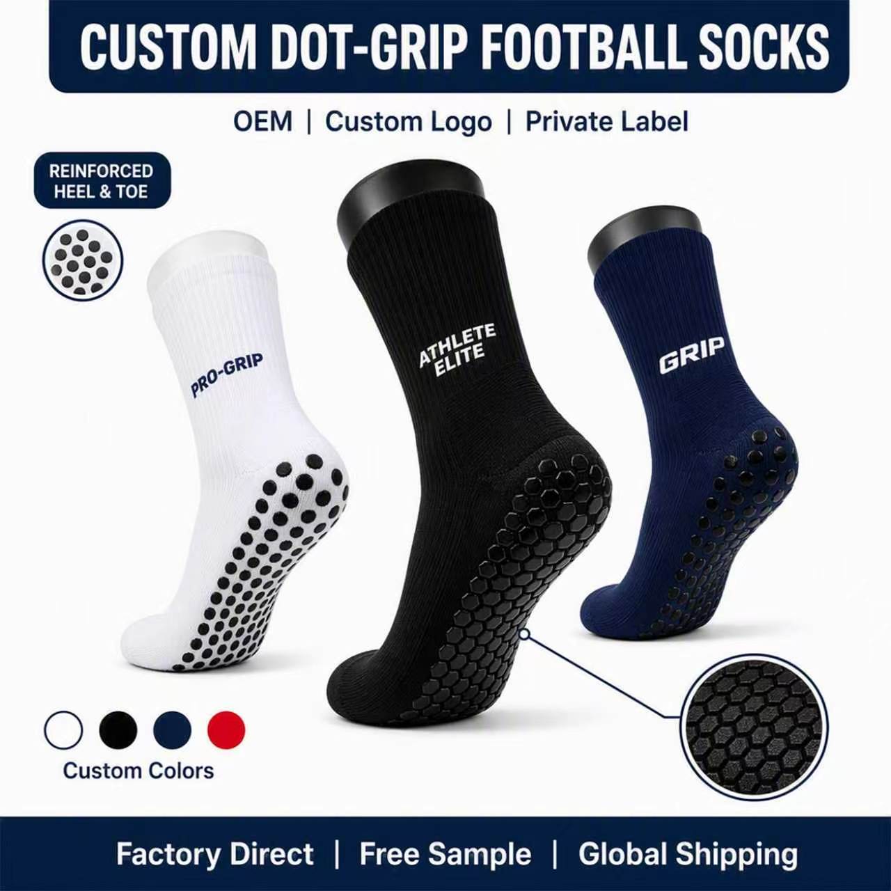 Low-Cut Soccer Grip Socks Breathable 3