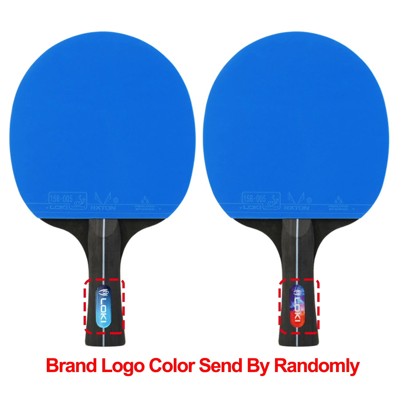 Long Handle Table Tennis Paddle with Rubber 2