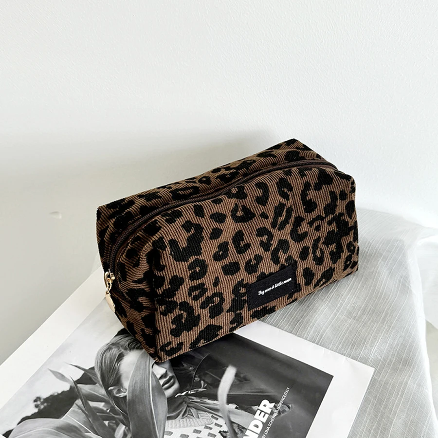 Einzigartige Make-up-Tasche mit Leopardenmuster • Kosmetik-Organizer Großem Fassungsvermögen