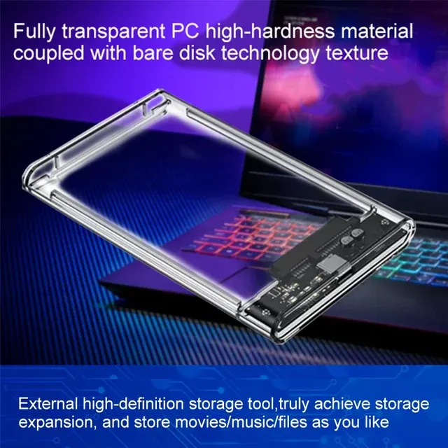 Transparent USB 3.0 Enclosure for 2.5-Inch HDD 4