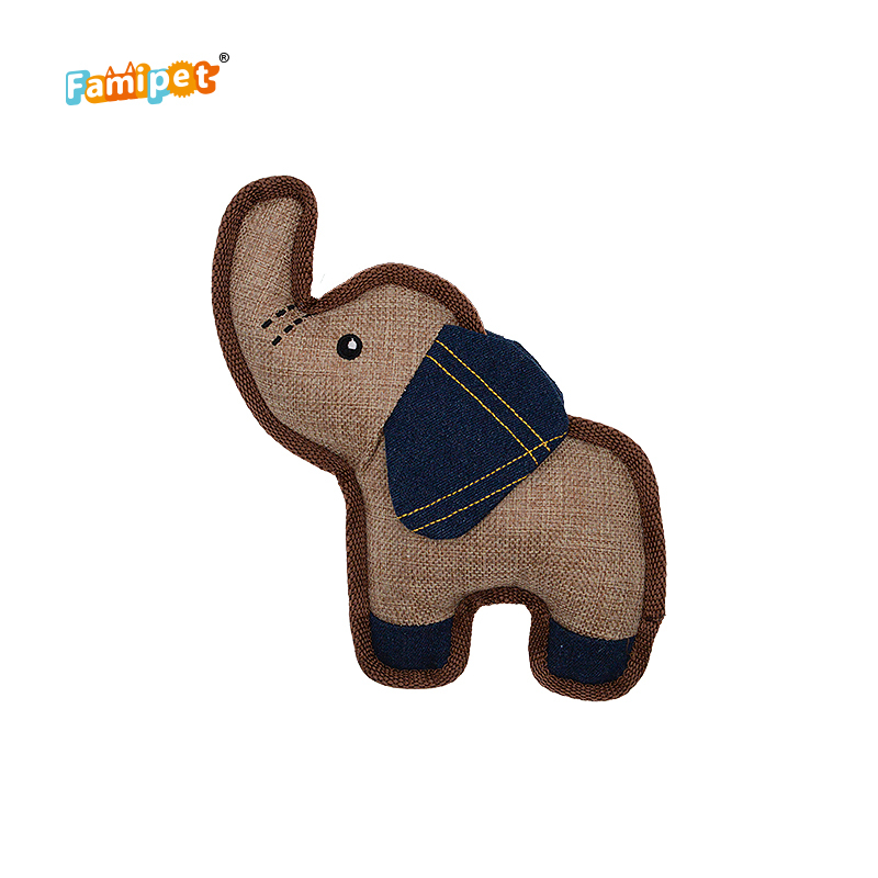 Famipet Denim Animals Design Stuffed Hundespielzeug Pet Squeak 4