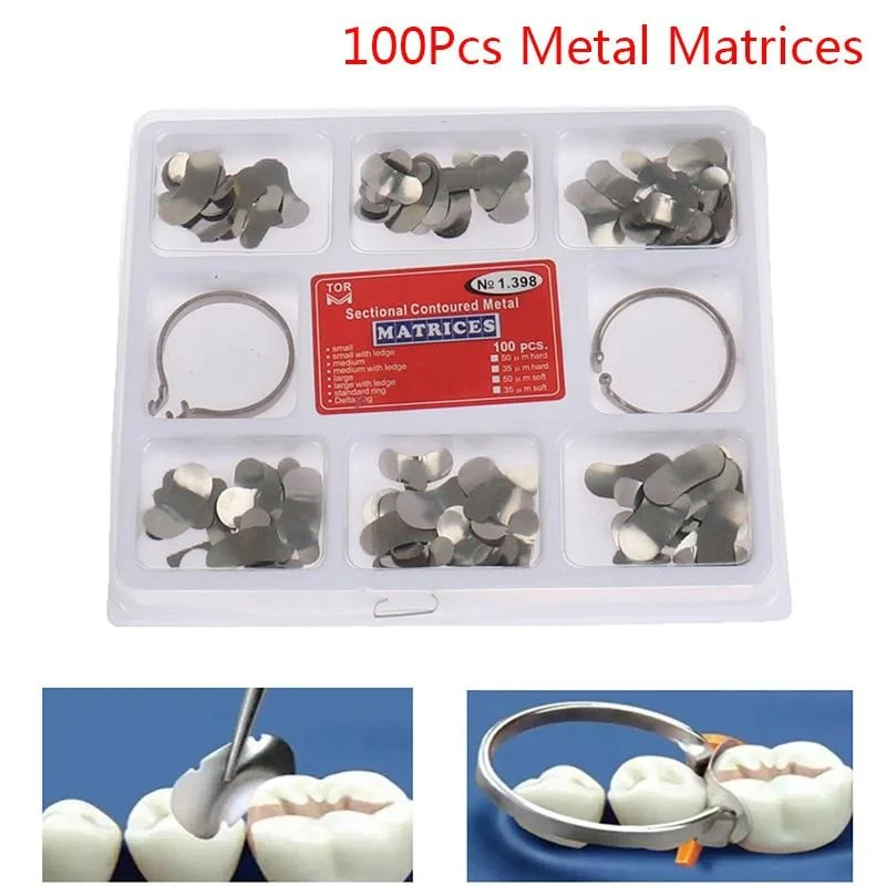 Konturierte Metall-Zahnmatrizen, 100 Stück 3