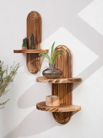 Rustic Wood Wall Shelf