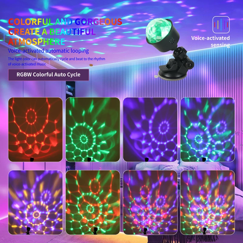 RGB LED Bühne Disco Licht Rotierenden DJ Ball 2