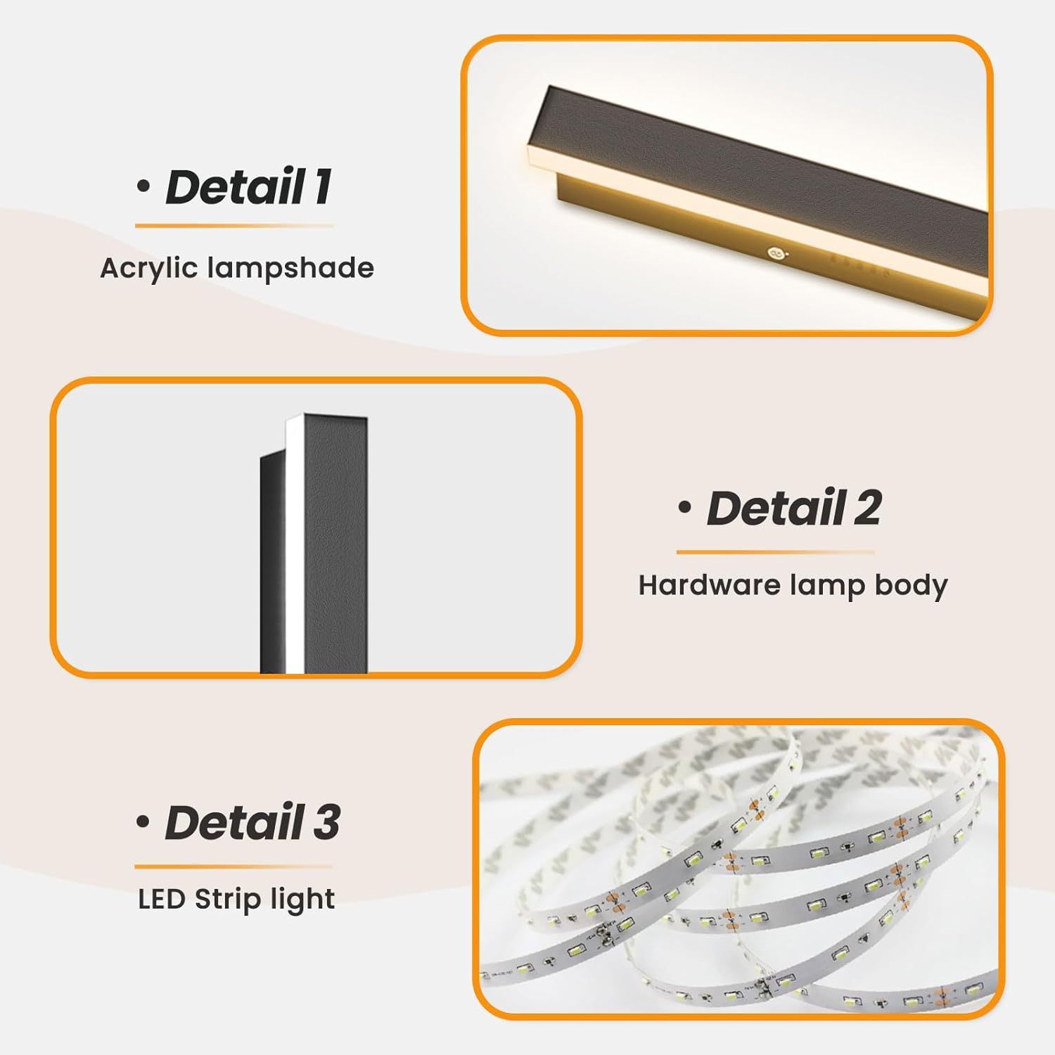 Modern Long Warm White Outdoor LED Wall Sconce 3