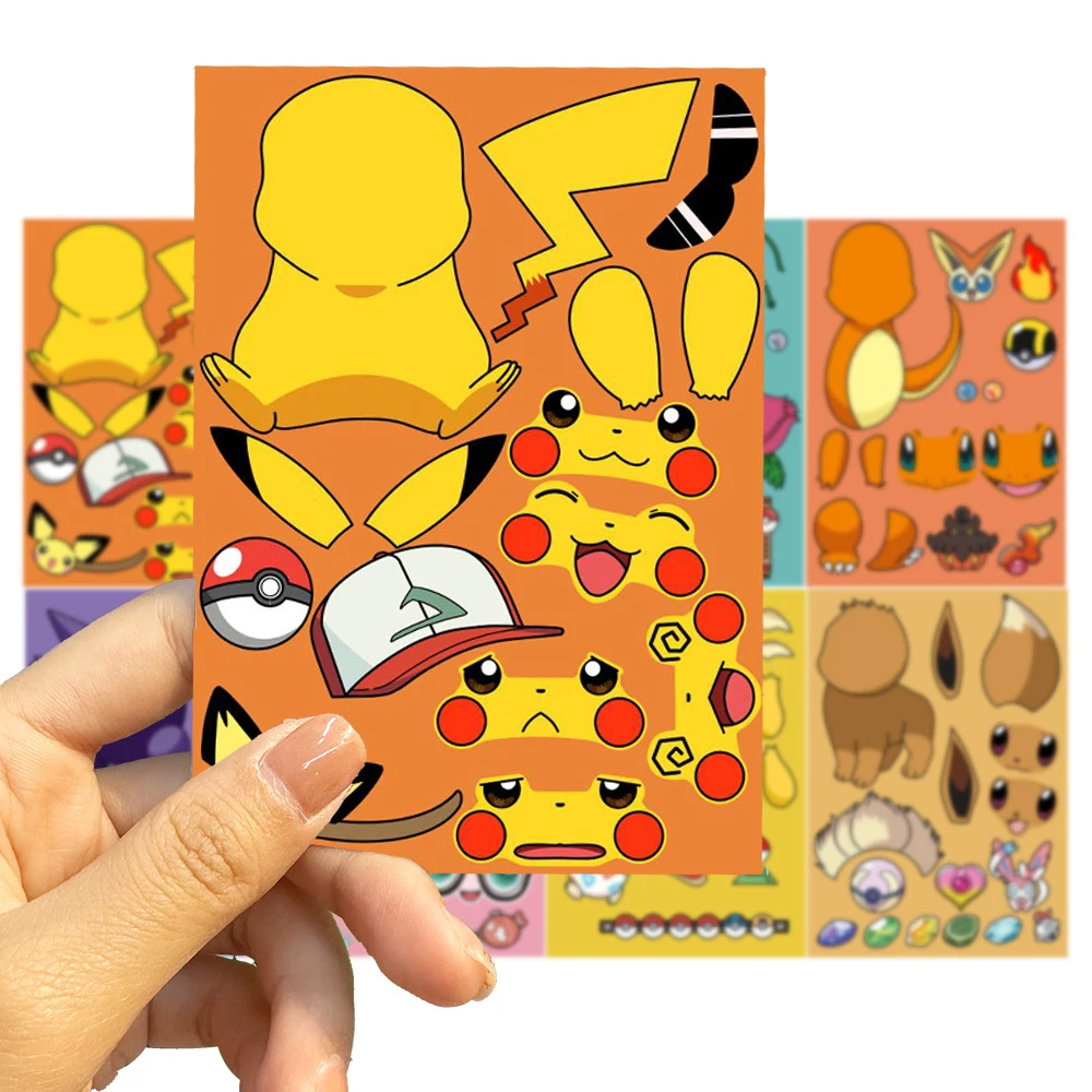 Pokemon Face Puzzle Sticker Set 3