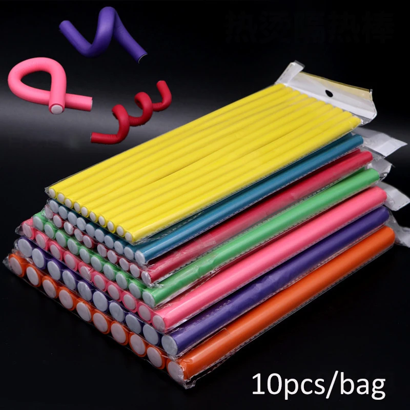 10 Stücke Flexible Haar Curling Stange Curler Maker