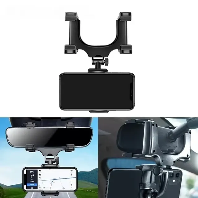 Rotatable Rearview Mirror Phone Holder 4