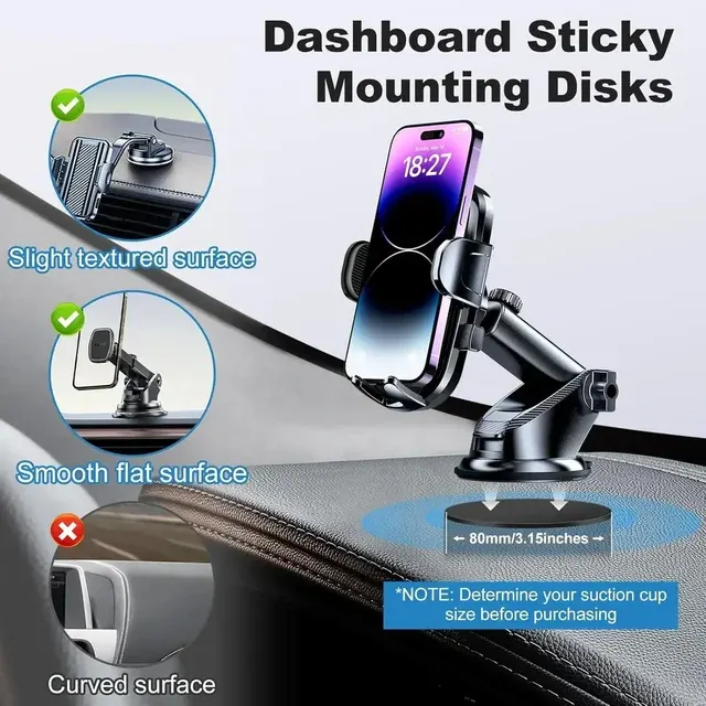 Suction Cup Adhesive Disc for Phone Mounts 3