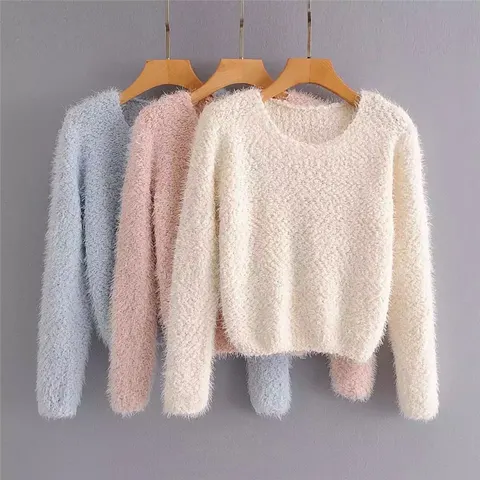 Rundhals-Pullover