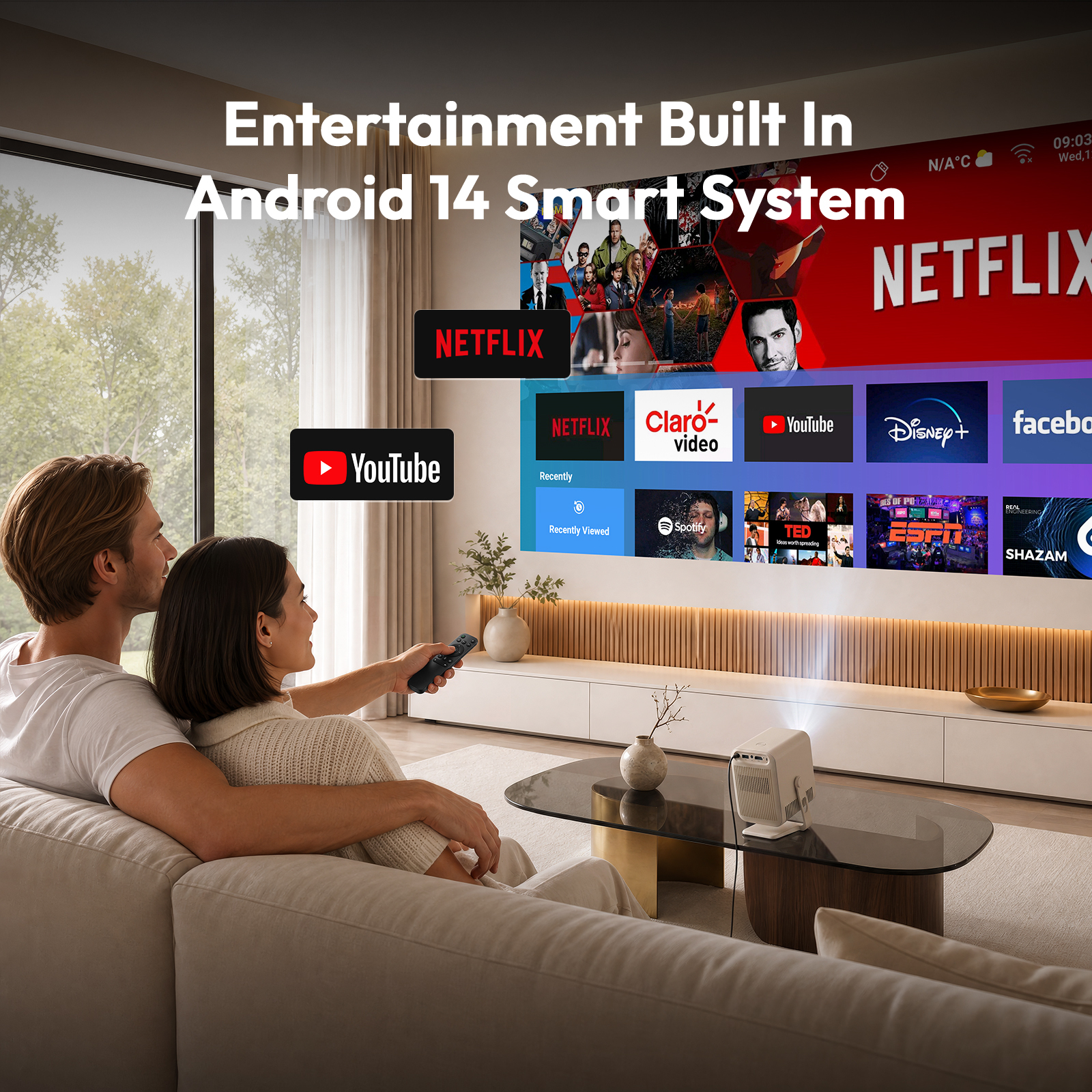 Pocket Smart Mini Projector Android WiFi 4