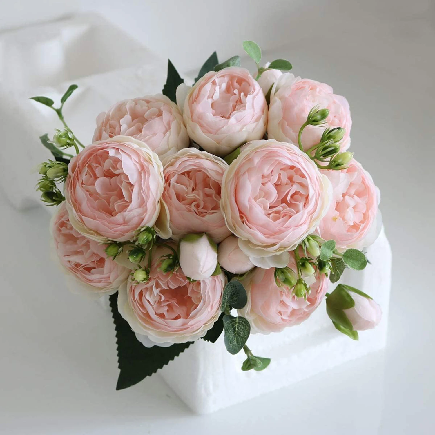 Künstliche Blumen Gefälschte Rosen Seiden-Pfingstrosen Valentinstag Festival Dekoration