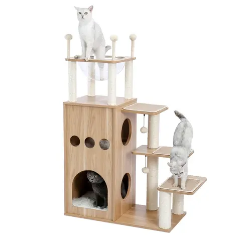 Moderner Kratz Baum für Große Katze Holz Katzen