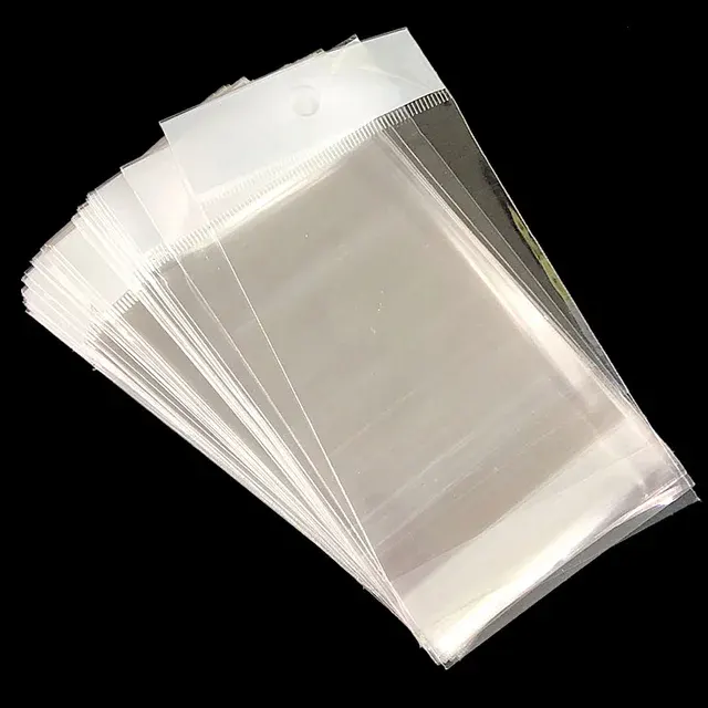 Transparent Self-Adhesive Plastic Bags 100 Pieces 2