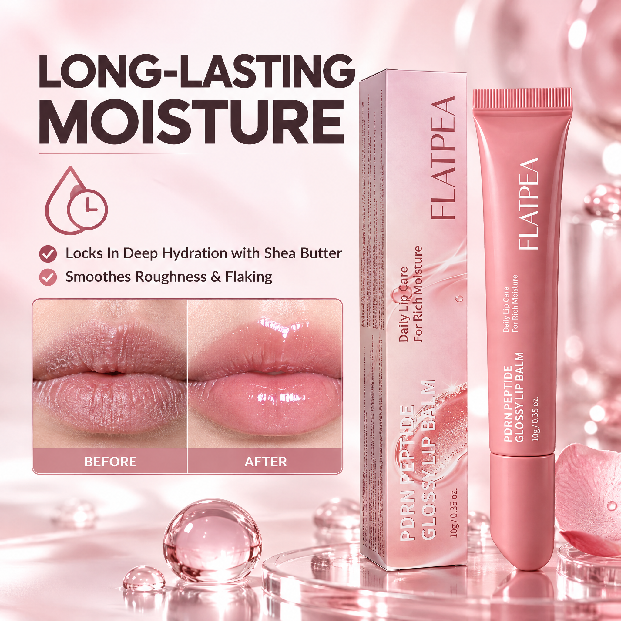 Koreanischer PDRN-Glanz-Lippenbalsam in Rosa 3