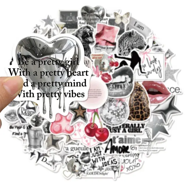 Silver Graffiti Stickers for Scrapbooks 2