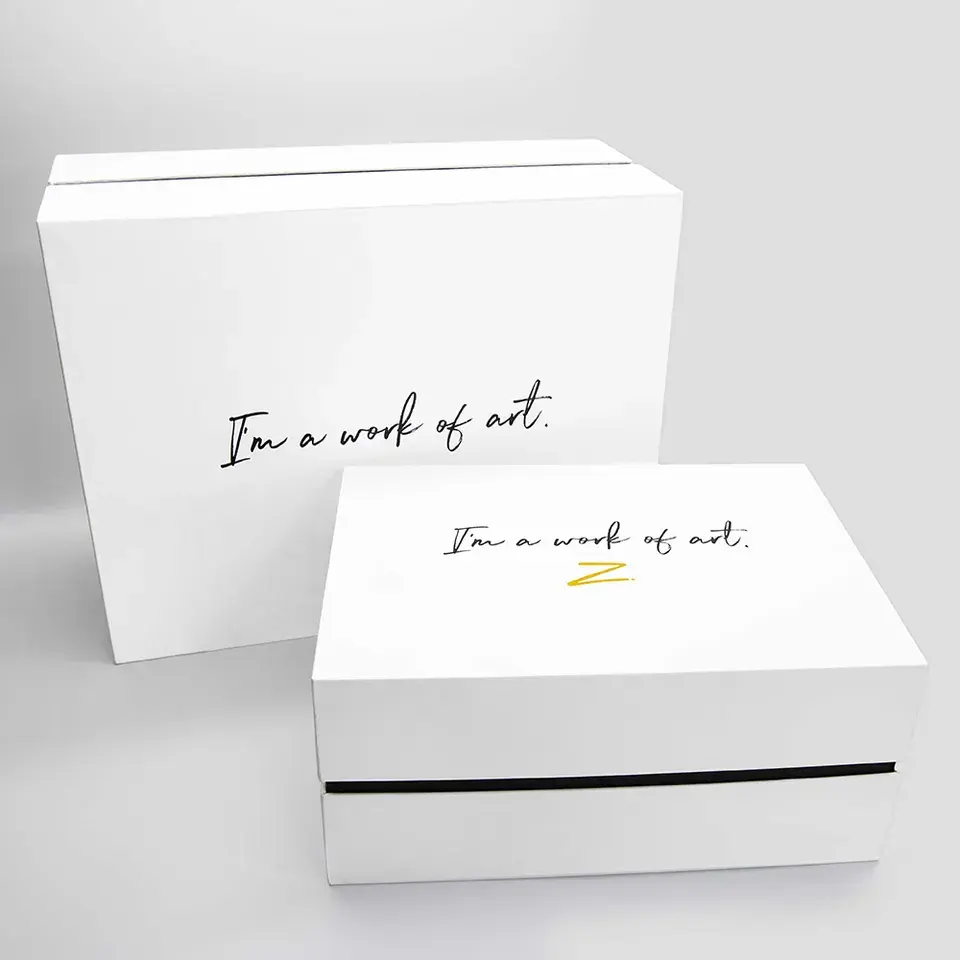 White Paper Lid and Base Gift Box 4