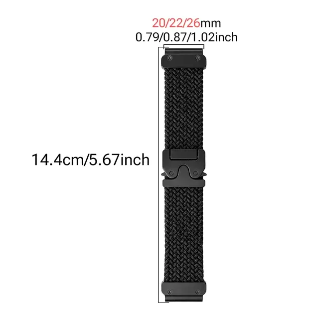 Stretch Nylon Watch Band, 20/22/26mm 2