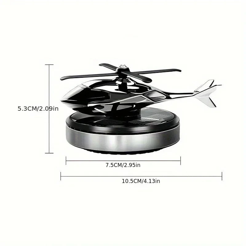 Helikopter-Propeller Solar-Lufterfrischer ​ Stilvoller Auto-Innenraum-Duftspender mit Drehbarem Parfümzerstäuber 4