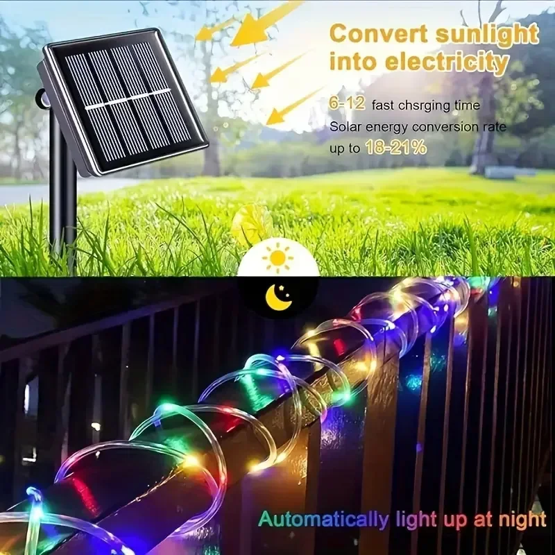 Wasserdichte Solar-LED-Lichterkette für Garten 3
