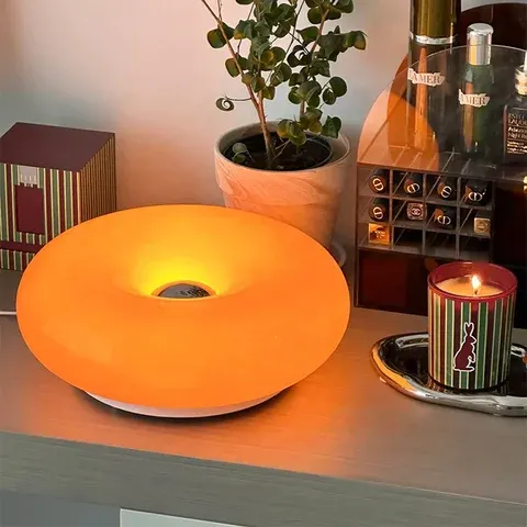 Nordic Donut Glas Tischlampe dimmbar
