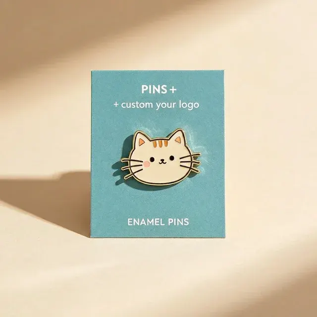 Modern Animal Enamel Pins Personalized Back Card Gift 2