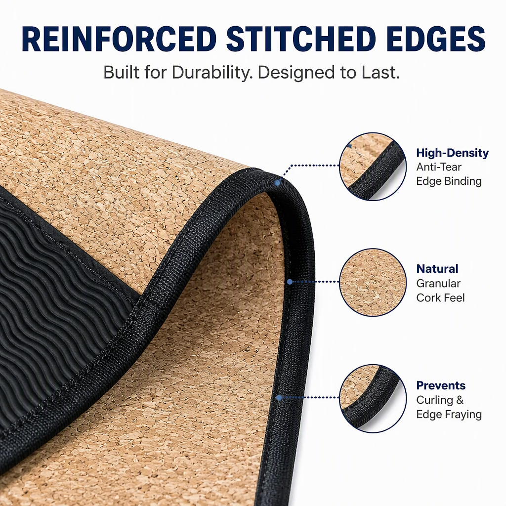 Natural Cork TPE Yoga Mat 183x61cm 3