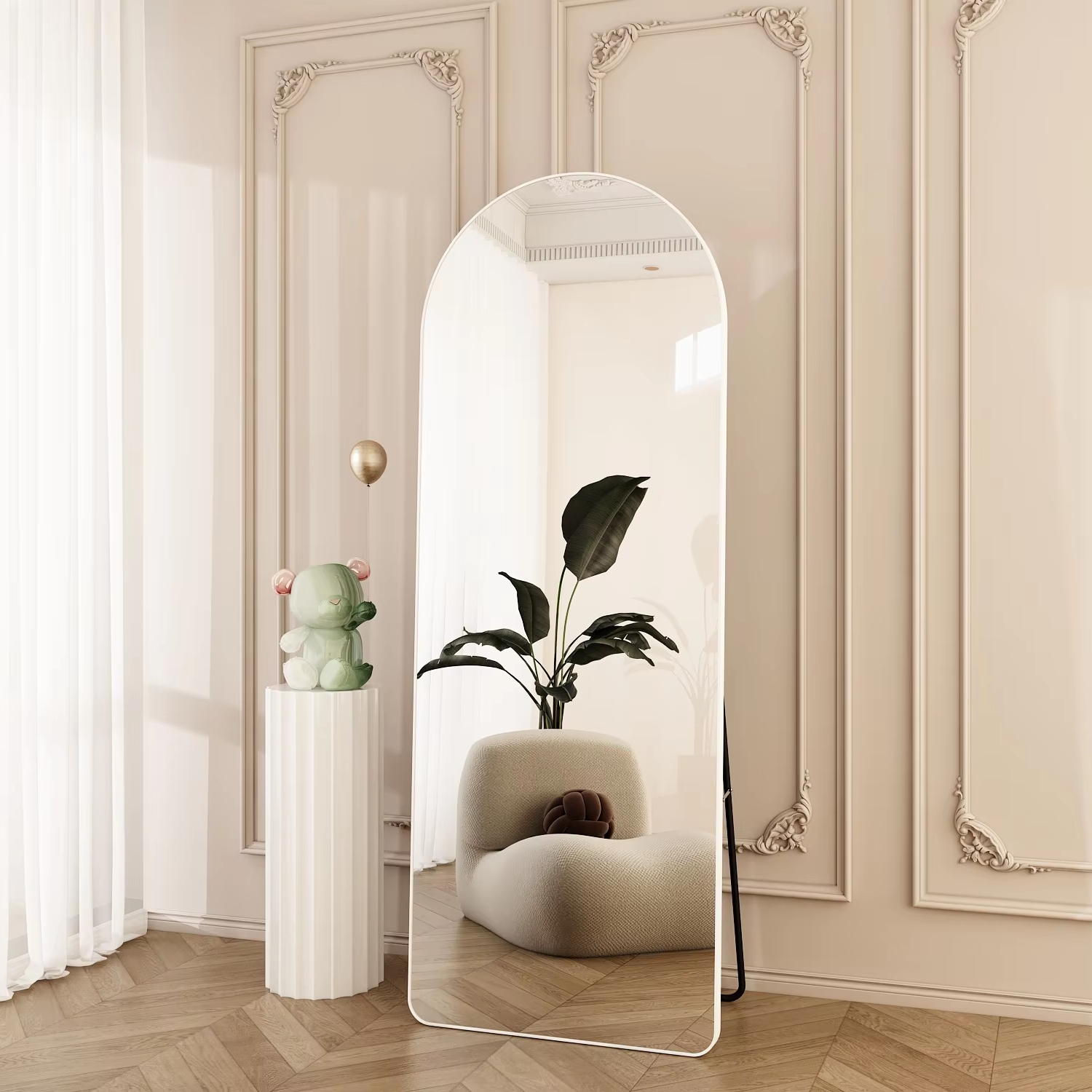 Arched Art Decor Full Length Wall Mirror Home