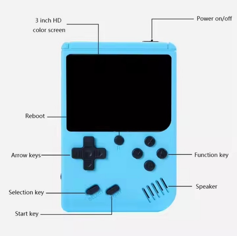 400-in-1 Handheld Video Game Console Portable 3.0inch Display 3