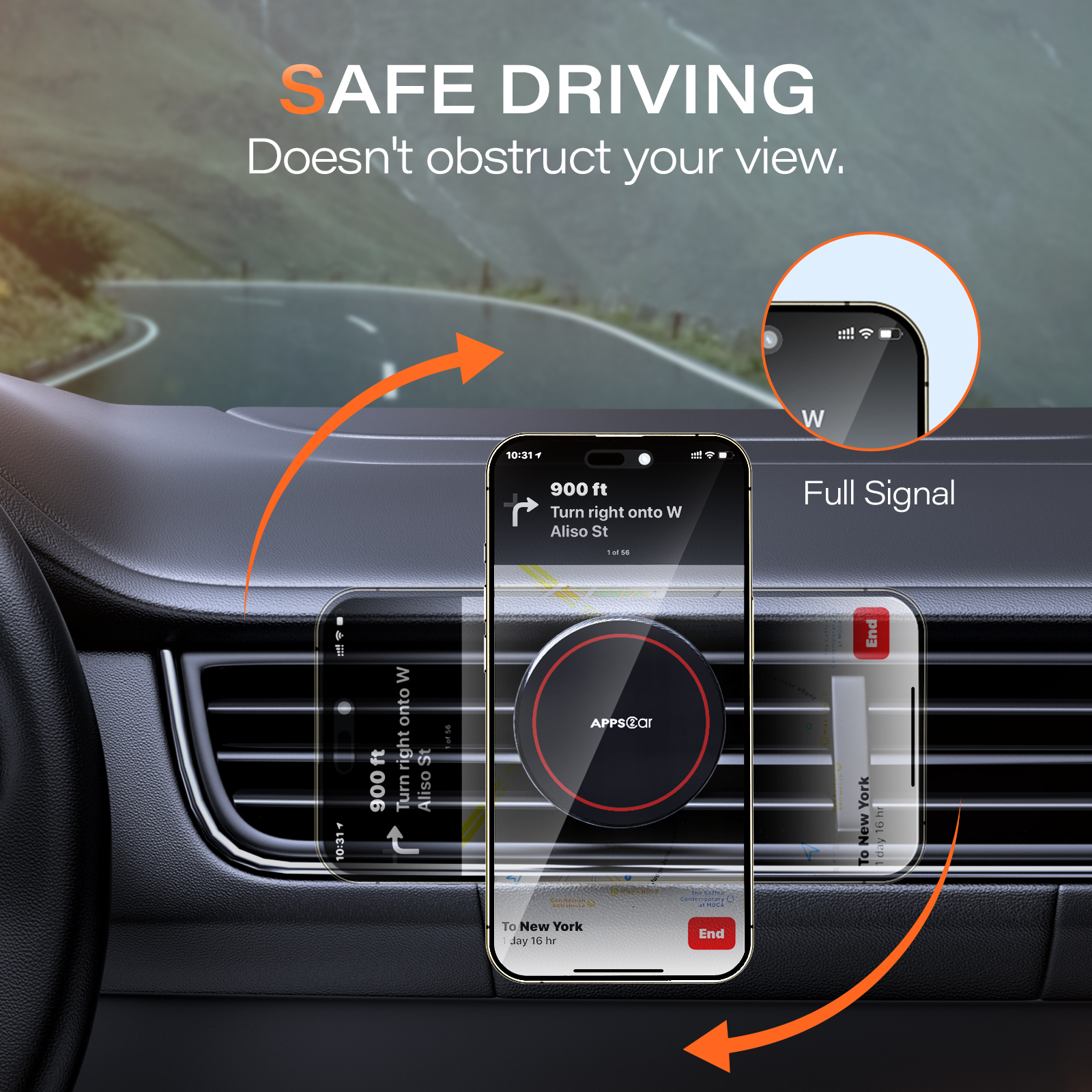360-Degree Magnetic Car Phone Holder 4