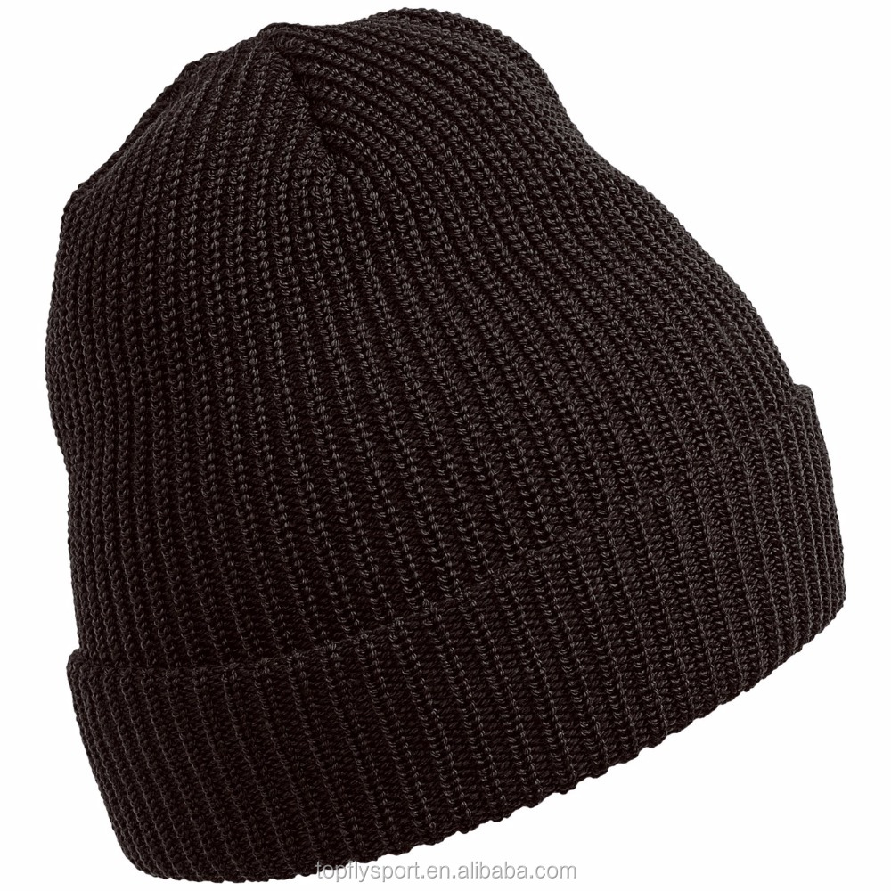Grey Merino Wool Beanie Hat 4