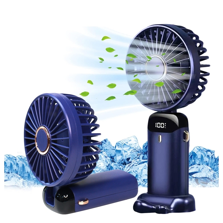 Portable Rechargeable 800mAh USB Fan With LED Display