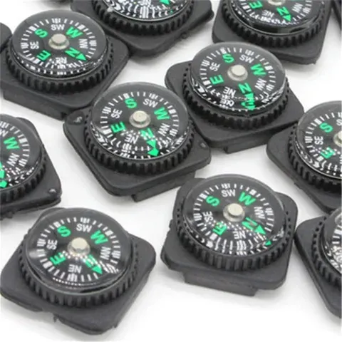 2 Pack 20mm Black Compass Watch Slip Band